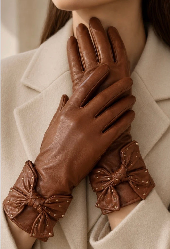 Finn Bow Glove (Camel )