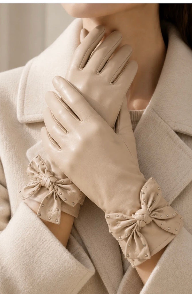 Finn Bow Glove (cream )