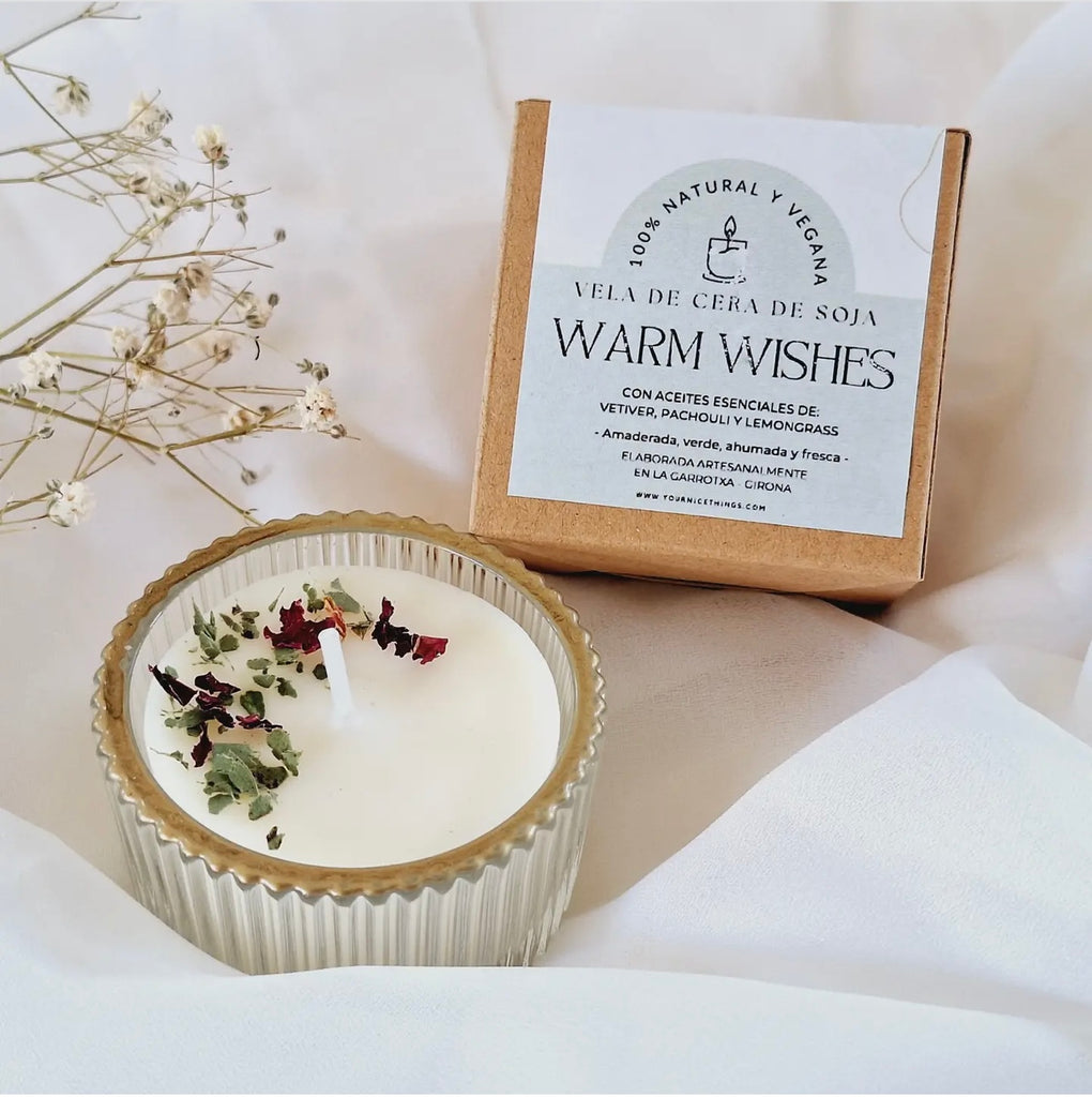 Warm wishes mini soy wax candle (Patcholi)