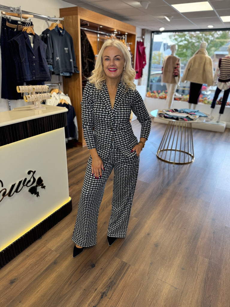 Kate Wide Trousers (Graphic Dot)