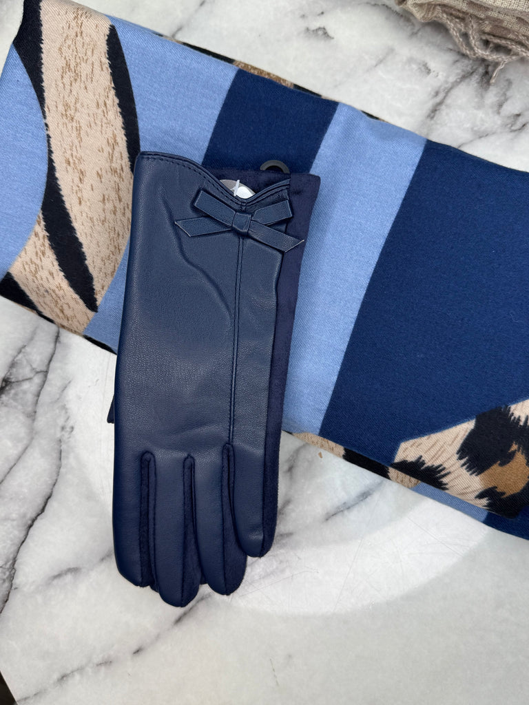 Luan Bow Glove (Navy )