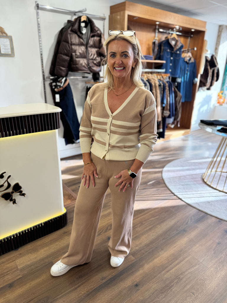 Finn Striped Co ord (Beige)