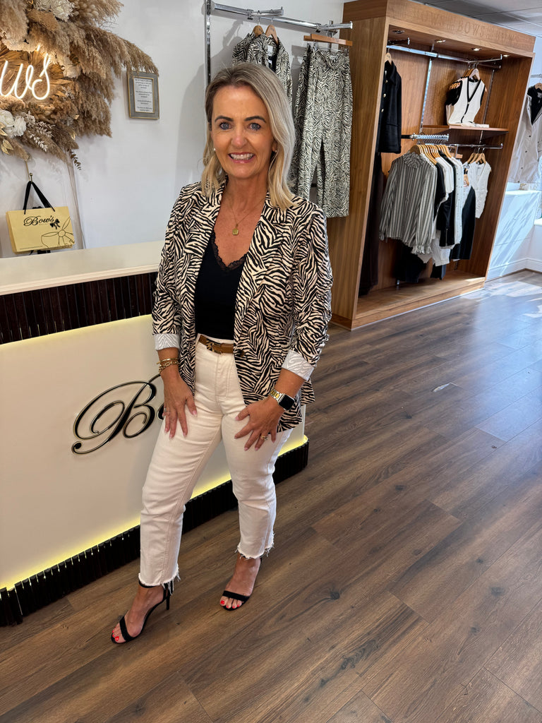 Kate print blazer (Animal print )