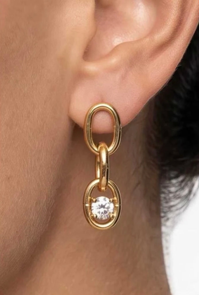 Finn Chunky Drop Diamanté Earring