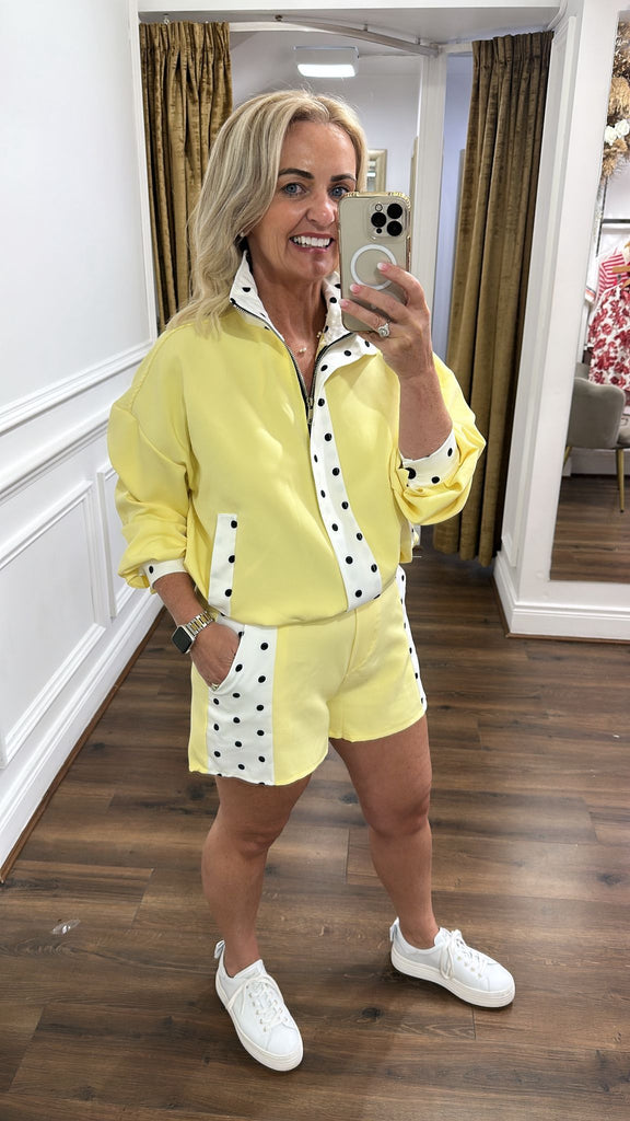 Chloe Yellow Bomber Co Ord