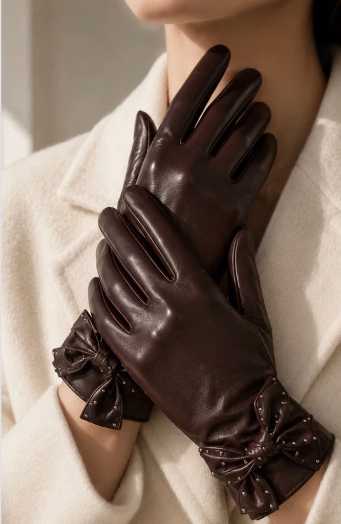 Finn Bow Glove ( Brown)