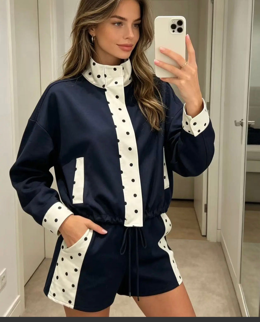 Chloe Navy Bomber Co Ord