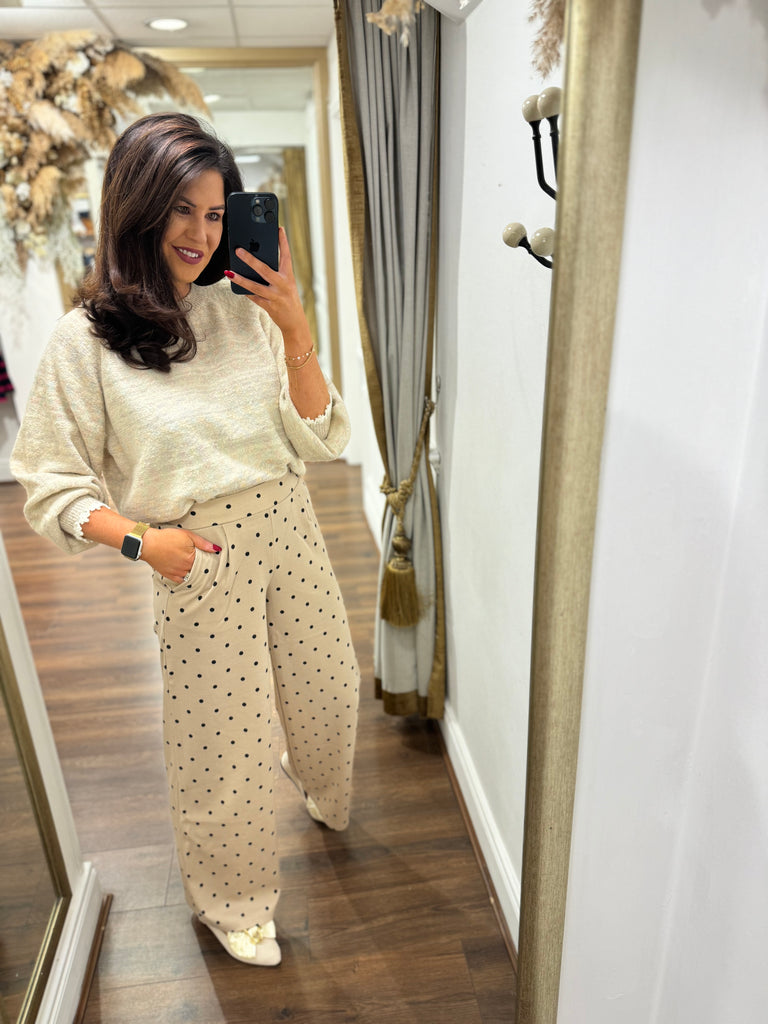 Kate Dot wide leg trouser