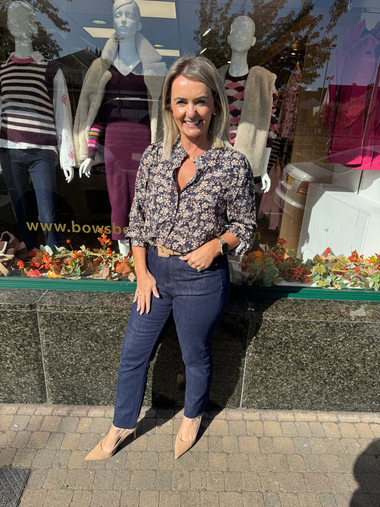 Vera blouse (Brown floral)