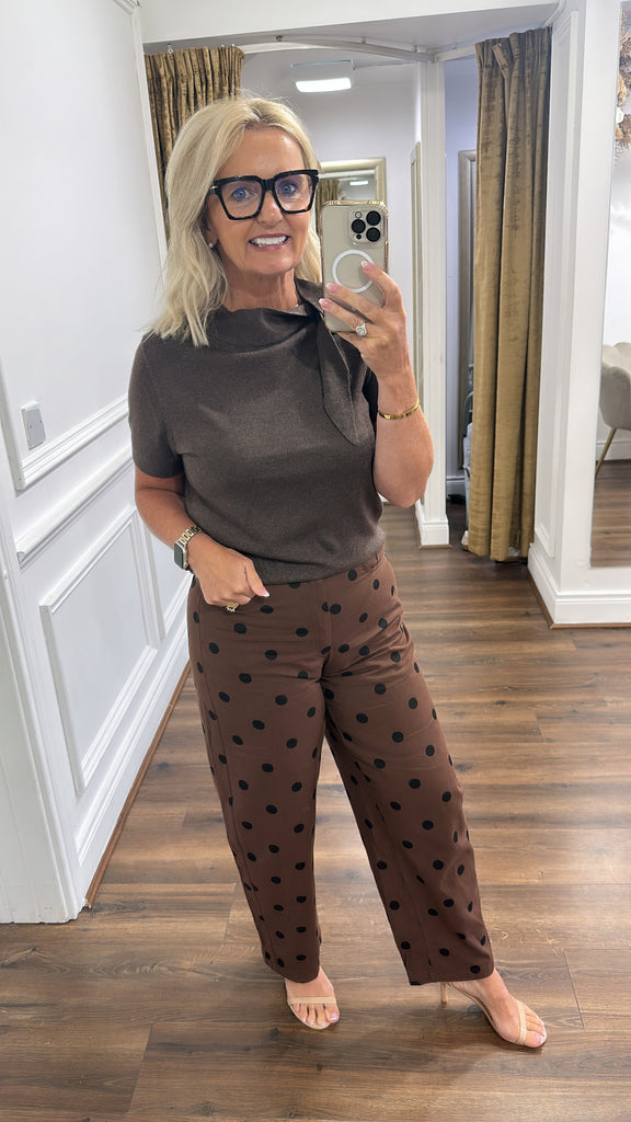 Scarlett Polka Dot Barrel Jean