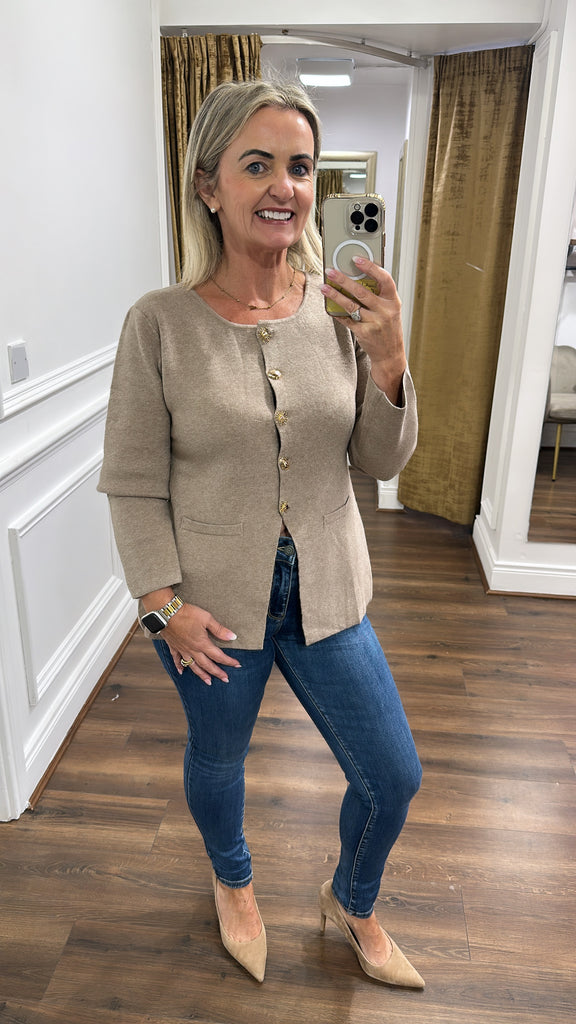 Scarlett cardi (Taupe)