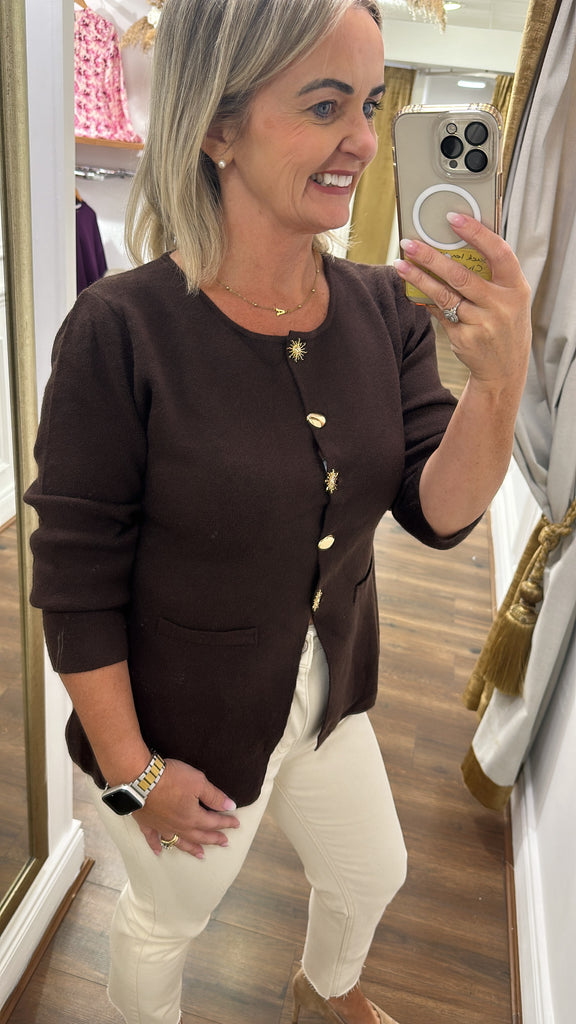 Scarlett cardi (Chocolate)
