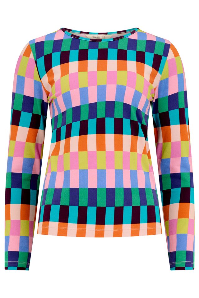 Josie Jersey Top (Puzzle Stripe)