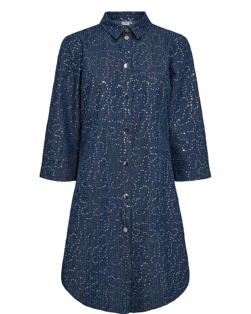 Journey Denim Sequin Dress