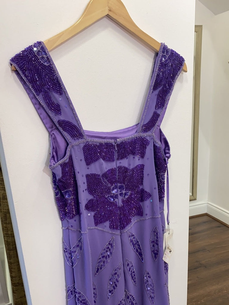 Virgo's lounge Purple sequin midi dress